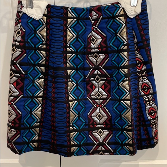 NWT J. Crew Windowpane Jacquard Front Zip Skirt 0P - Picture 5 of 5